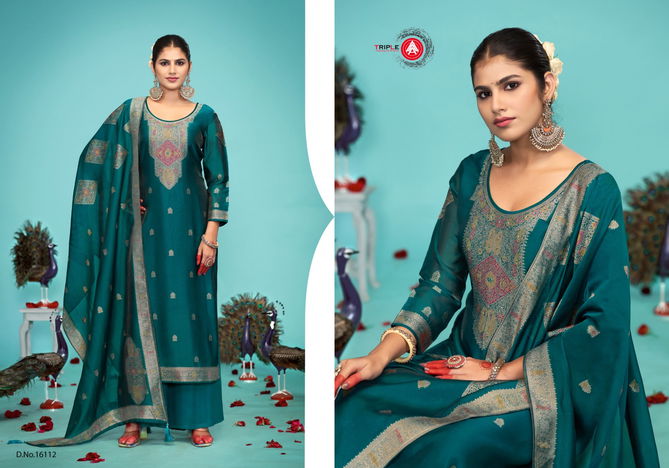 Saptrang Vol 2 By Triple Aaa Viscose Silk Jacquard Designer Dress Material Wholesale Online